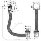 Hansgrohe Focus Bathtub Filler & Push-Open Waste Set