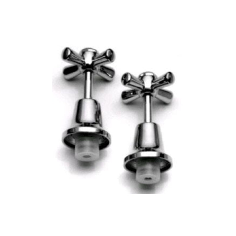 Elson Trent Pillar Taps Pair - Chrome