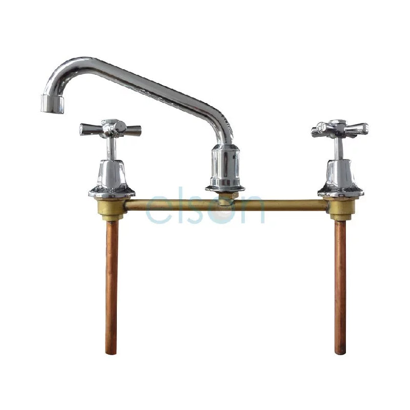 Elson Esperance Basin Set - White and Chrome Trim