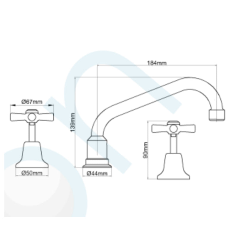 Elson Easy Clean Forward Bowl HOB Sink Set with Tube Spout -  Specification