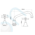 Elson Easy Clean Forward Bowl HOB Sink Set with Tube Spout -  Specification