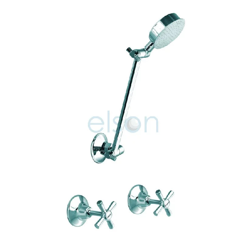 Elson Esperance Shower Set - Almond Ivory and Gold Trim