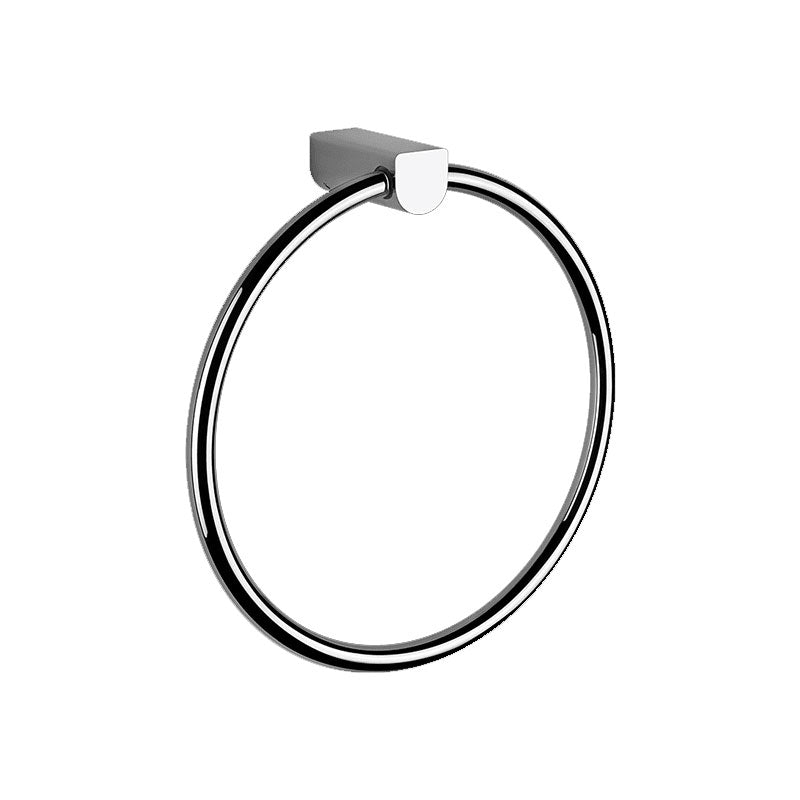 Rilievo Towel Ring Image - Chrome