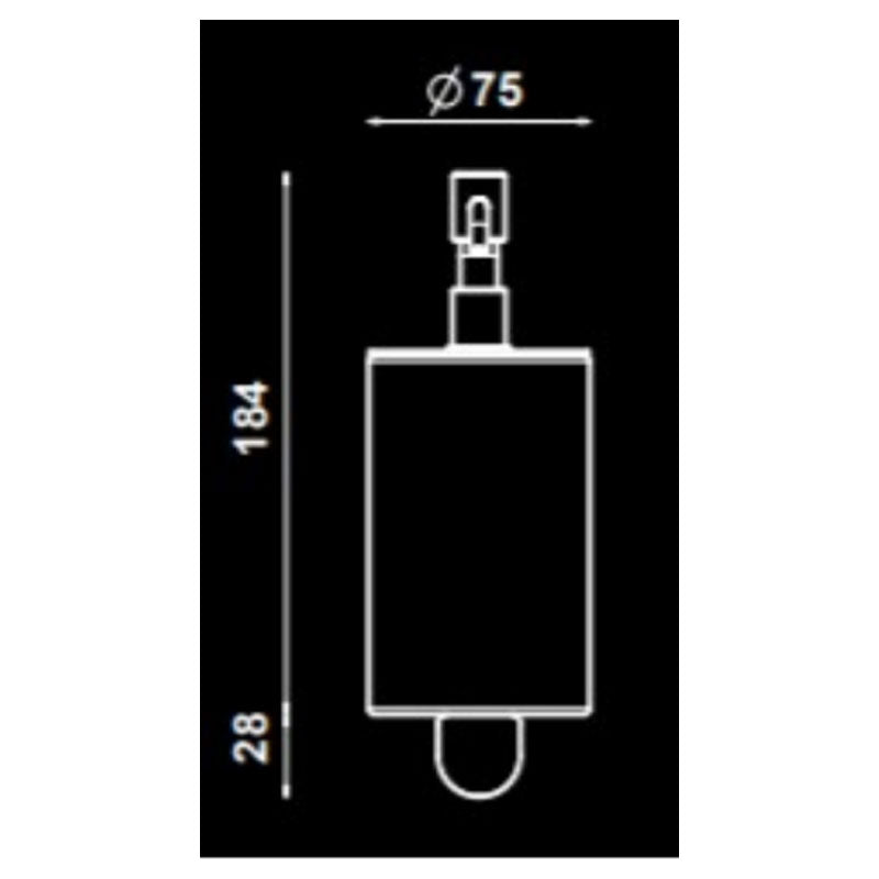Gessi Rilievo Standing Soap Dispenser Holder (Black) - Brushed Nickel - Specification