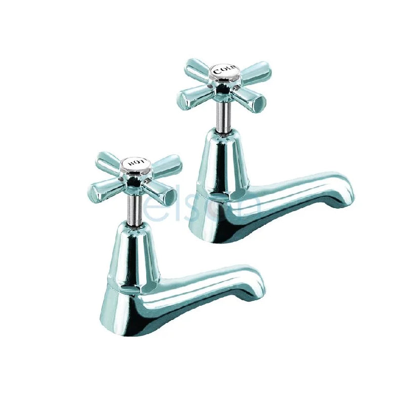 Elson Trent Pillar Taps Pair - Chrome