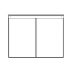 Timberline Florida Ensuite Wall Hung Vanity Urban Ceramic Top 600mm - FLOEV600CURBW