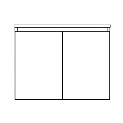 Timberline Florida Ensuite Wall Hung Vanity Urban Ceramic Top 600mm - FLOEV600CURBW