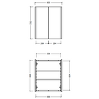 Timberline Denver Shaving Cabinet 600mm - DENSC600DG