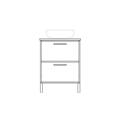 Marquis Palm Wall Hung Vanity with Symphony Top & Basin - 600mm - Palm 1