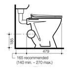 Caroma Concorde Right Hand Skew Trap Pan - Specification