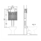 Studio Bagno - Oli 74 (Pneumatic) In Wall Cistern -  Specification