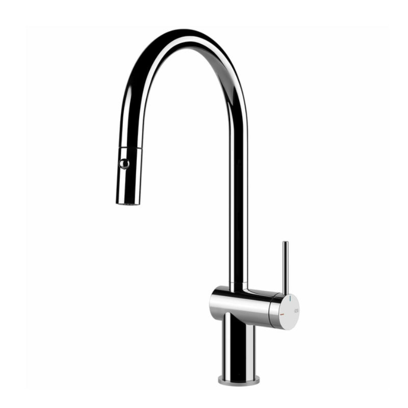 Gessi Inedito 60413 - Pull Out Dual Function Kitchen Mixer - Chrome