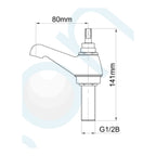 Elson 15mm(1/2″) Unstyled Chrome Plated Pillar Cock - Specification