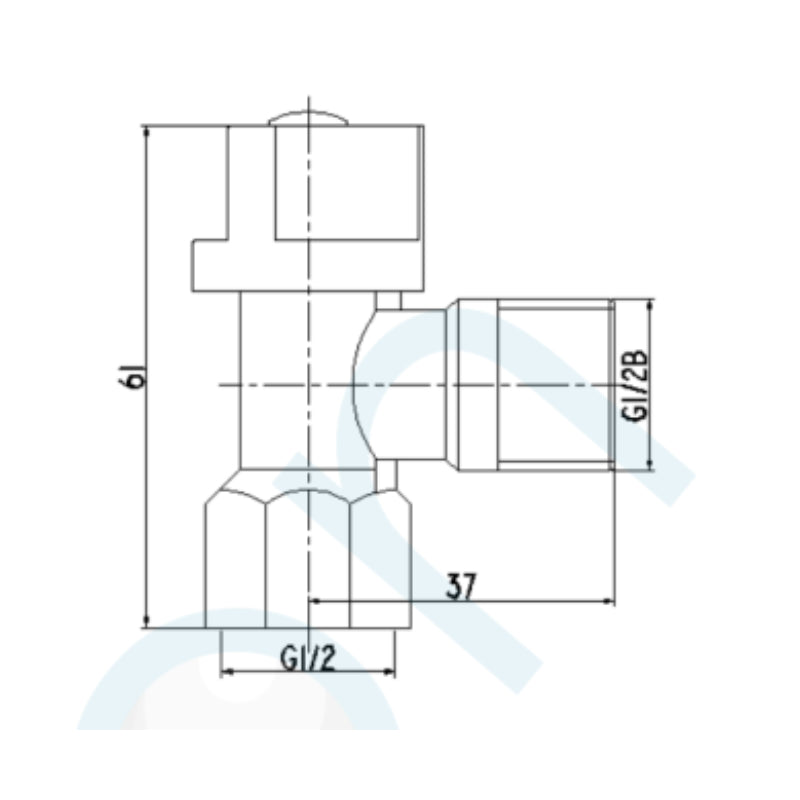 Elson Mini Cistern Tap with Non Return Valve - Specification