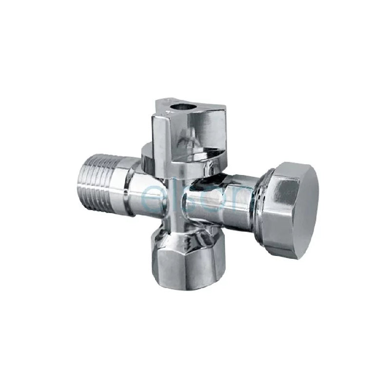 Elson 1/4 Turn Dual Isolation Cock - Chrome