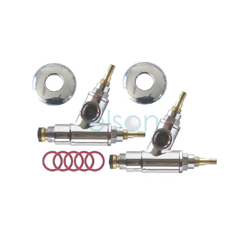 Elson Unstyled Washing Machine Left Hand Conversion Unit (Pair) - Chrome