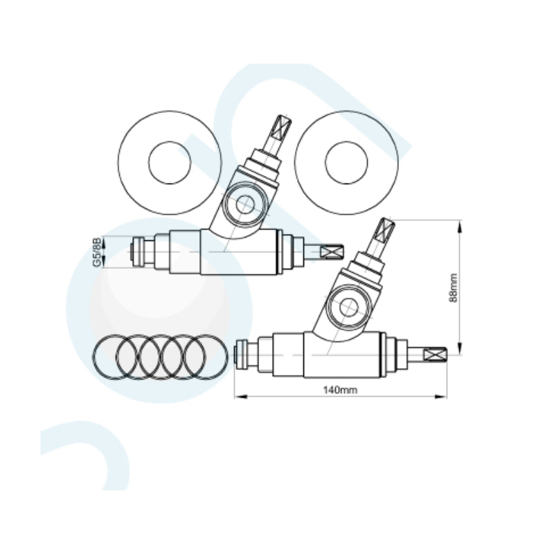 Elson Unstyled Washing Machine Left Hand Conversion Unit (Pair) - Specification