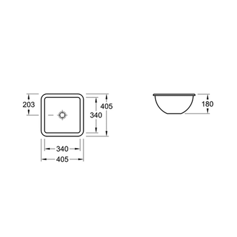 Loop & Friends Square Under Counter Basin specifications