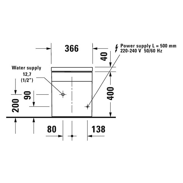 Duravit Sensowash i Plus Stainless Panel Floor Mounted Smart Toilet - D810000X