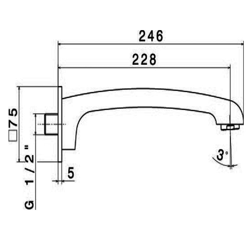 Newform X-Sense Wall Spout - 62538.21.018