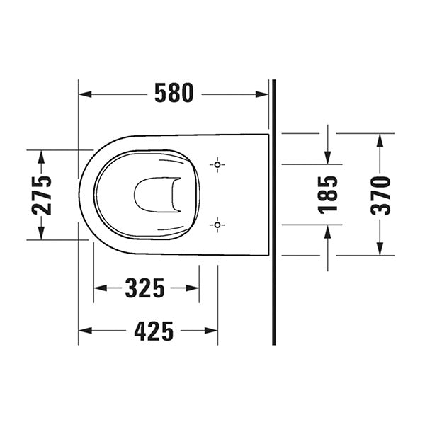 Duravit D-Neo Wall Faced Pan - Includes Seat
