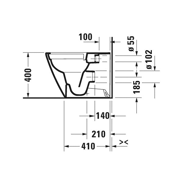 Duravit D-Neo Wall Faced Pan - Includes Seat