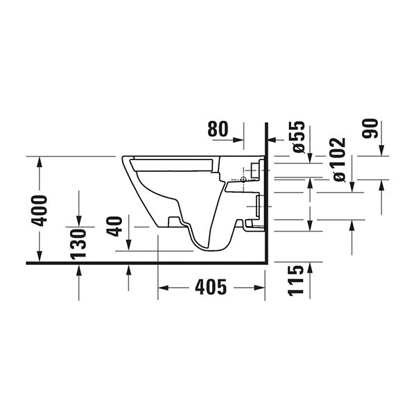 Duravit D-Neo Wall Hung Pan - Includes Seat