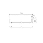 Dorf Epic Single Towel Rail - 600mm Specification