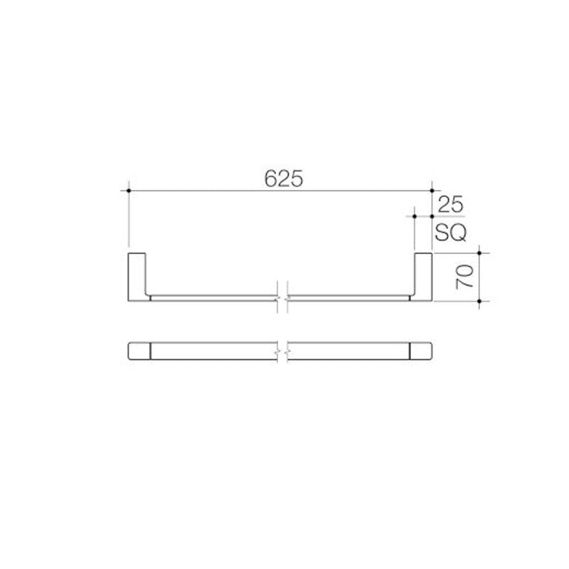 Dorf Epic Single Towel Rail - 600mm Specification