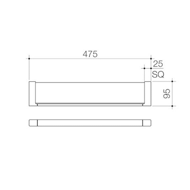 Dorf Epic Glass Shelf- Chrome