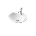 Caroma Concorde Inset Basin - 1 Tap Hole - Gloss White - 654110W
