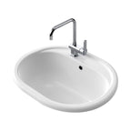 Caroma Metro Utility Basin - 1 Tap Hole - Left Hand Tap - Gloss White - 675150W