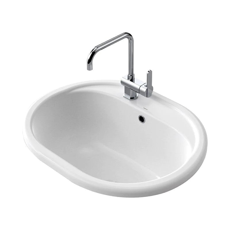 Caroma Metro Utility Basin - 1 Tap Hole - Right Hand Tap - Gloss White