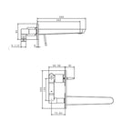 Parisi O'Rama Wall Mixer with Spout on Backplate Specification