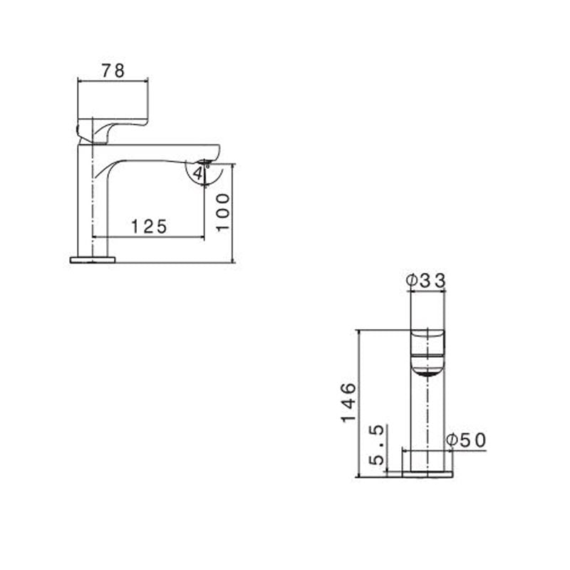 Parisi Linfa 2 Basin Mixer- Matt Black Specification