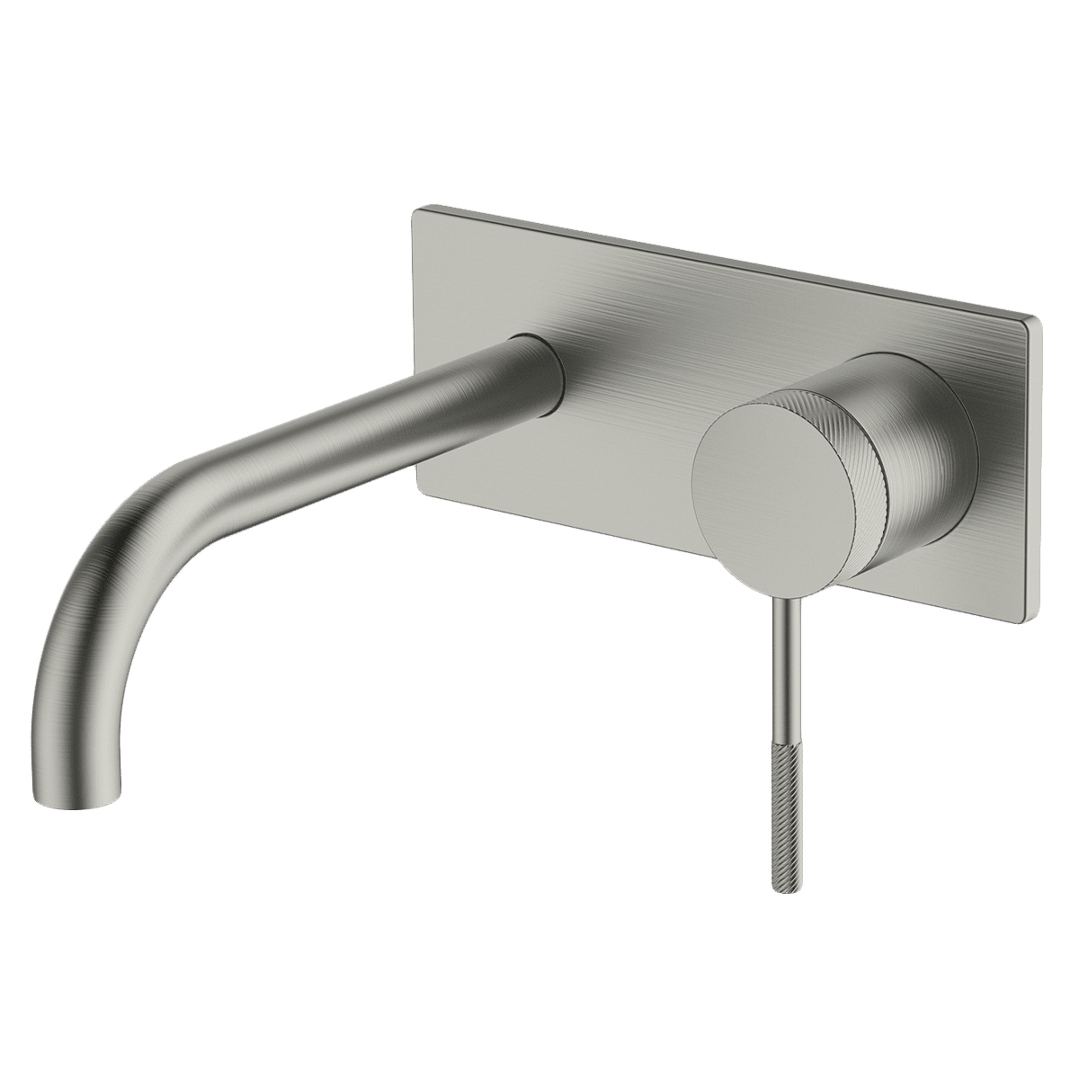 Gareth Ashton Poco Knurled Wall Basin/Bath Set 165mm – Brushed Nickel