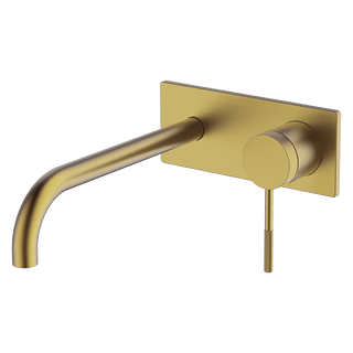 Gareth Ashton Poco Knurled Wall Basin/Bath Set 220mm – Brushed Brass
