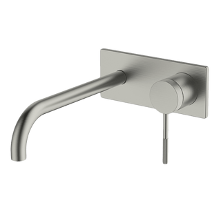 Gareth Ashton Poco Knurled Wall Basin/Bath Set 220mm – Brushed Nickel