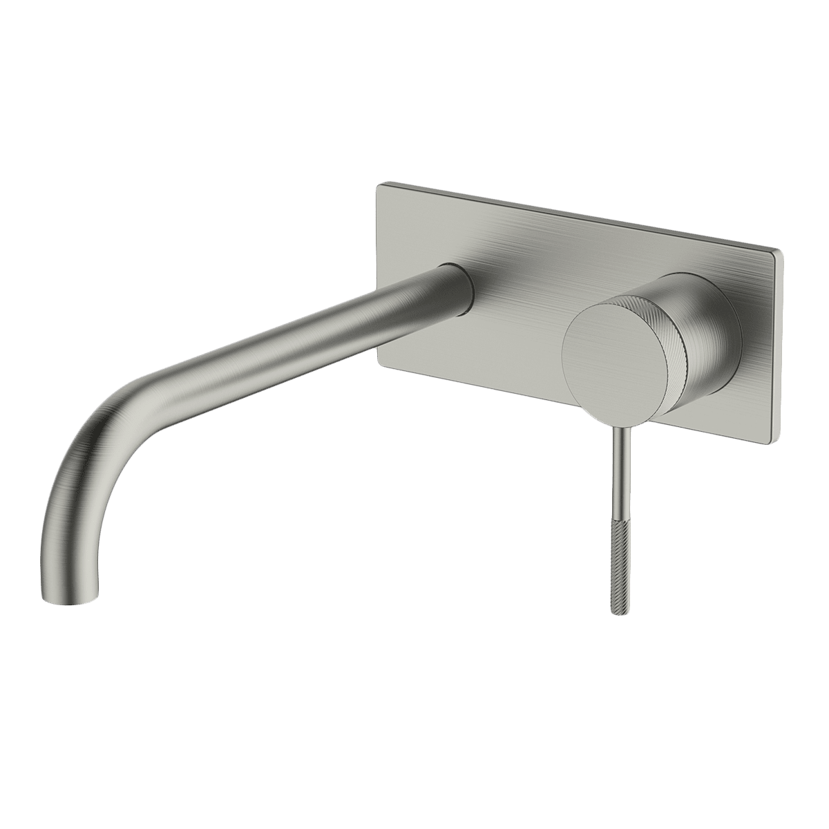 Gareth Ashton Poco Knurled Wall Basin/Bath Set 220mm – Brushed Nickel