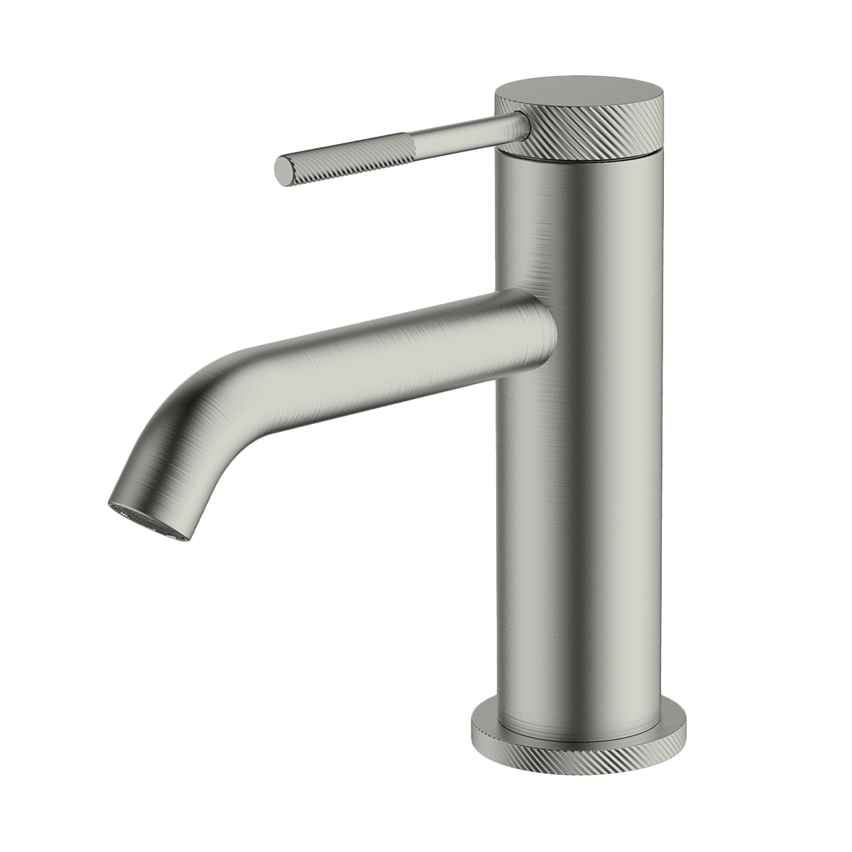 Gareth Ashton Poco Knurled Basin Mixer – Brushed Nickel