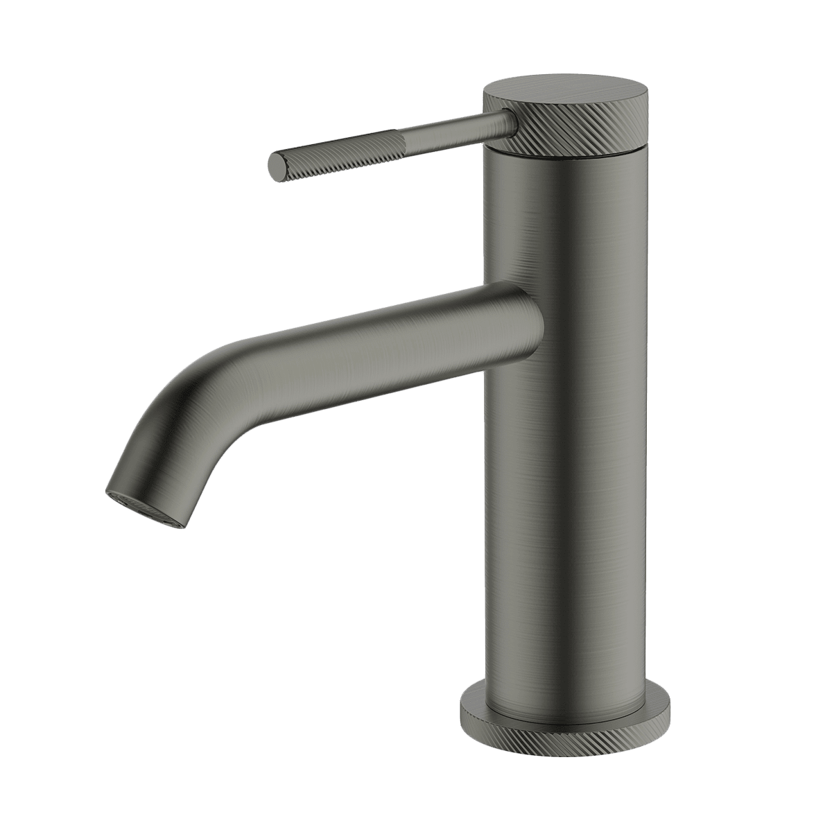 Gareth Ashton Poco Knurled Basin Mixer – Gun Metal