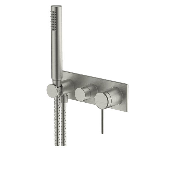 Gareth Ashton Poco 3 Hole Bath/Shower Mixer Set – Brushed Nickel