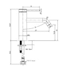 The Gareth Ashton Poco Basin Mixer - GunMetal Spec