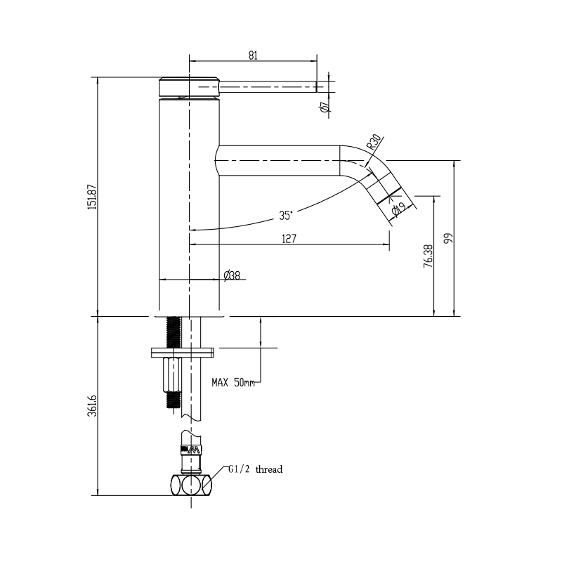 Gareth Ashton Poco Basin Mixer