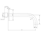 Gareth Ashton Poco Basin Spout 165mm - Brushed Nickel  Spec