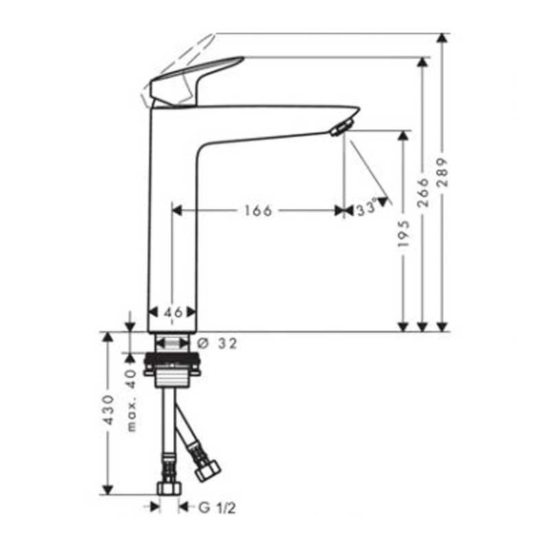 Hansgrohe Logis Single Lever Basin Mixer 190