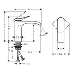 Hansgrohe Vivenis 110 Single Lever Basin Mixer - Chrome - 75022003