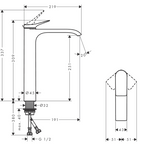 Hansgrohe Vivenis Single Lever Basin Mixer 250 - Matte White - 75042703