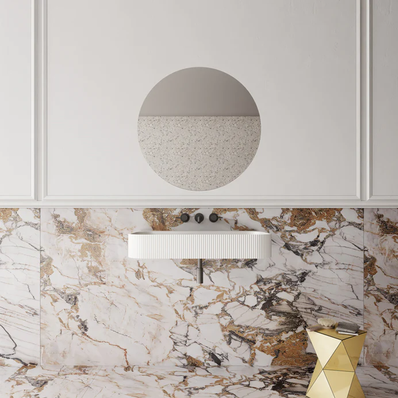 Cassa Design V-Groove 750mm Wall Hung Basin - Gloss White