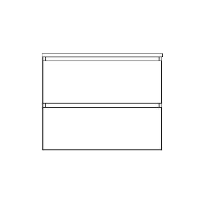 Timberline Oxbow Wall Hung Vanity with SilkSurface Top & Basin 750mm - OXBV750CSSAW